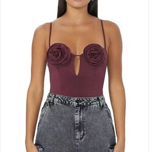 AFRM Artine Sleeveless Rosette Bust Bodysuit